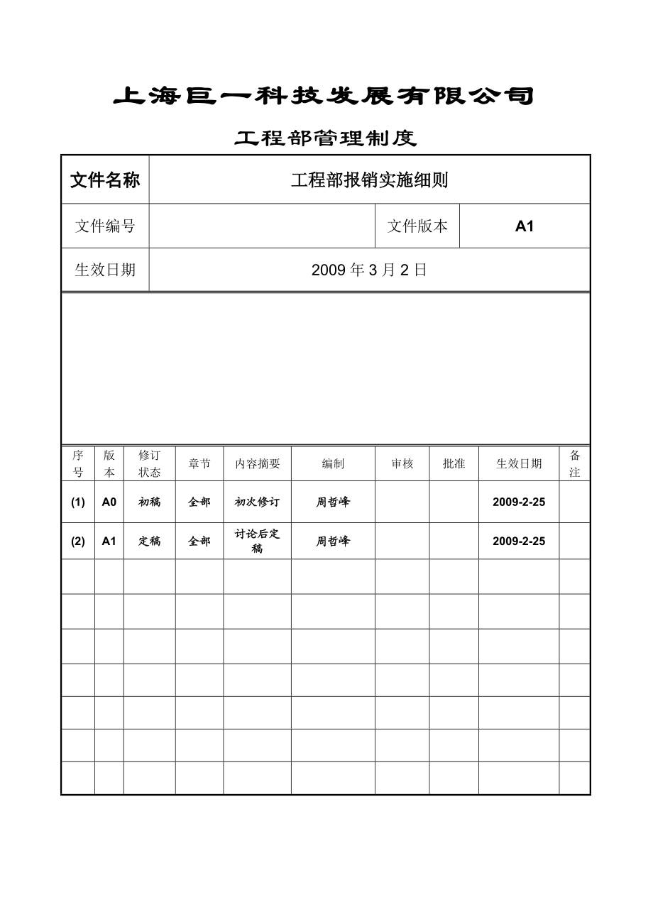 工程部报销实施细则.doc_第1页