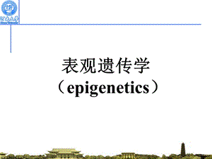 表观遗传学课件(2016).ppt