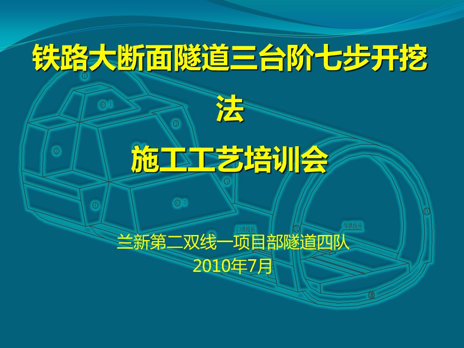 铁路大断面隧道三台阶七步开挖法施工工艺培训会.ppt_第1页