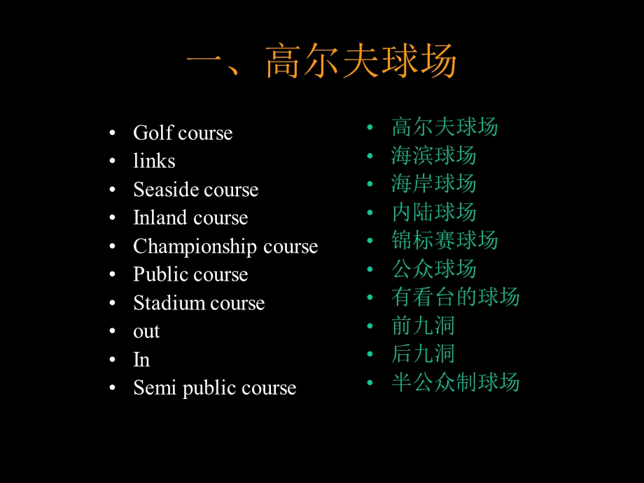 高尔夫专业英文词汇.ppt_第2页