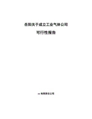 岳阳关于成立工业气体公司报告.docx