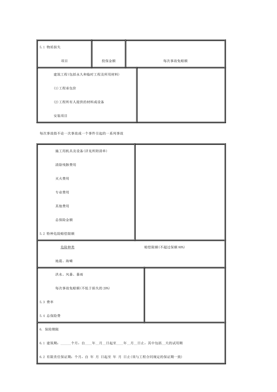 i建筑工程一切险保险合同.doc_第2页