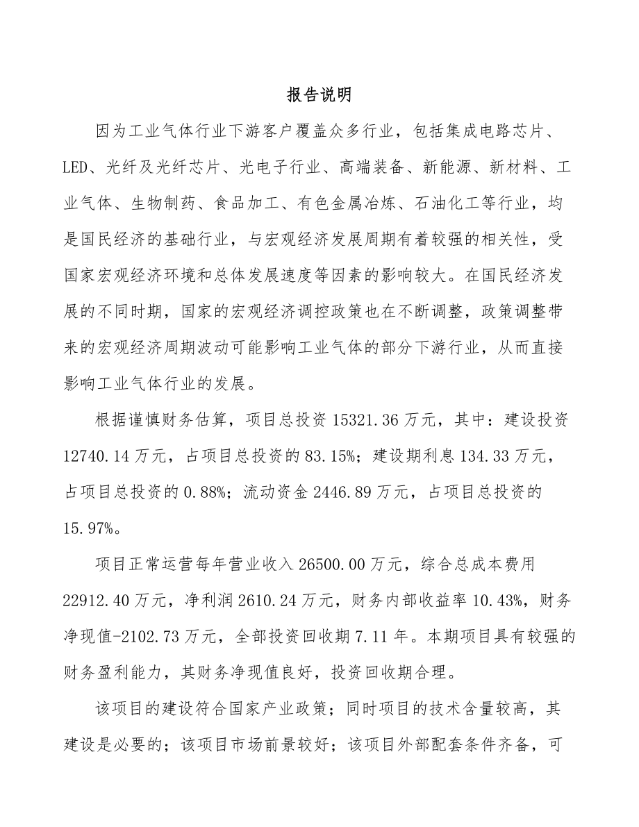 工业气体项目可行性研究报告.docx_第1页