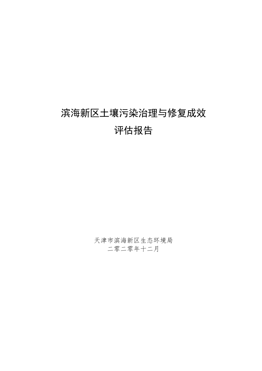 滨海新区土壤污染治理与修复成效评估报告.docx_第1页