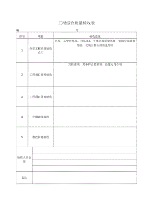 工程综合质量验收表.docx