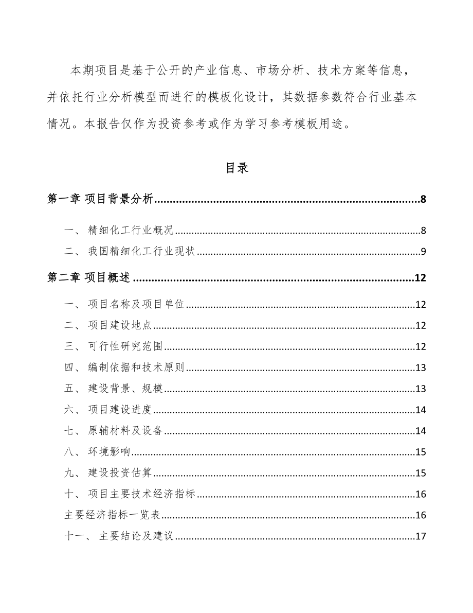 山西精细化工中间体项目可行性研究报告模板范本.docx_第3页