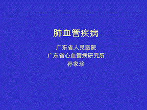 肺动脉高压孙家珍.ppt