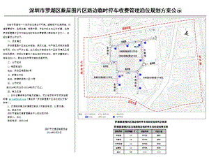 深圳市罗湖区蔡屋围片区路边临时停车收费管理泊位规划方案.ppt