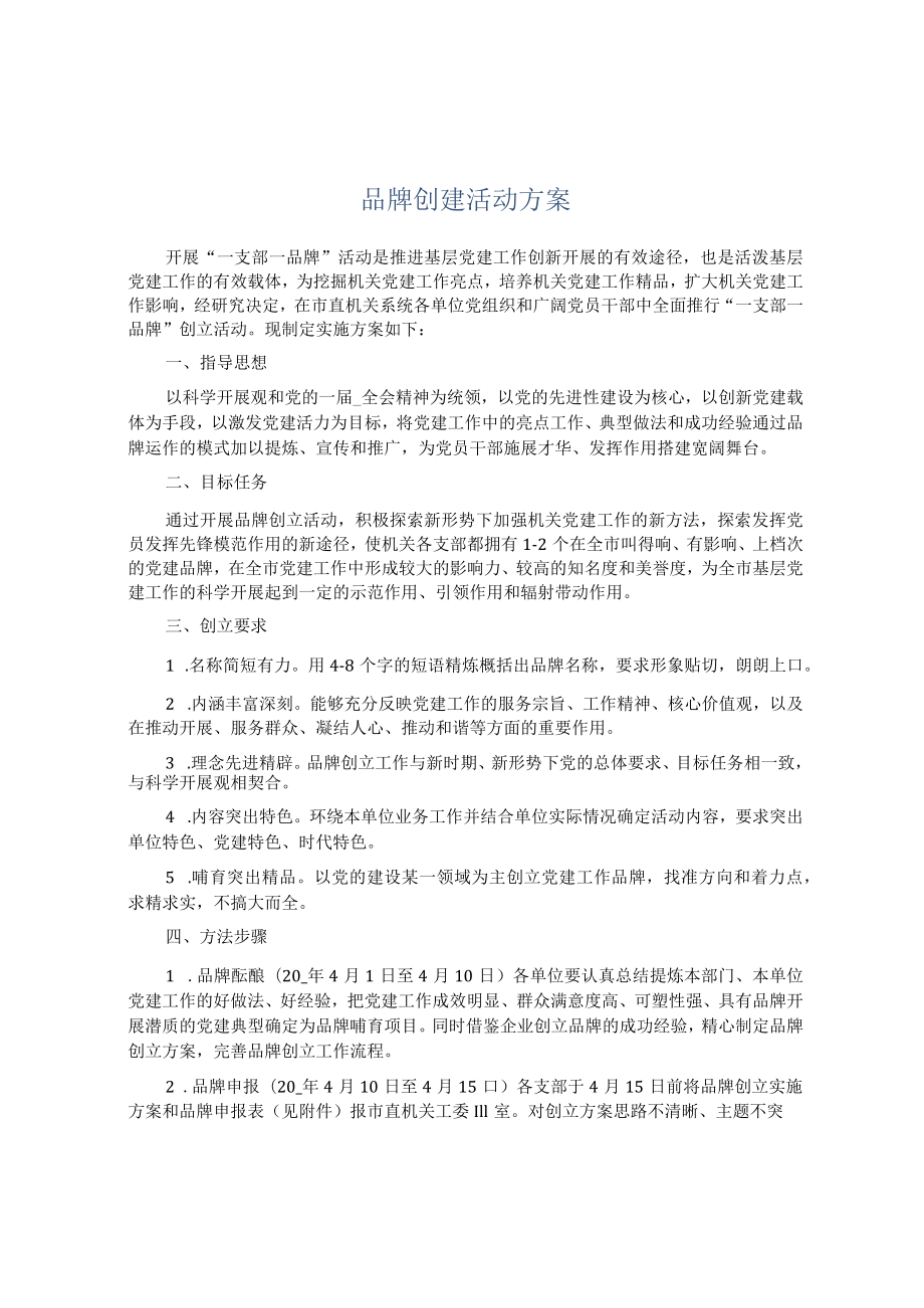 品牌创建活动方案.docx_第1页