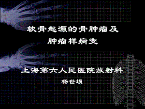 软骨起源的骨肿瘤及肿瘤样.ppt