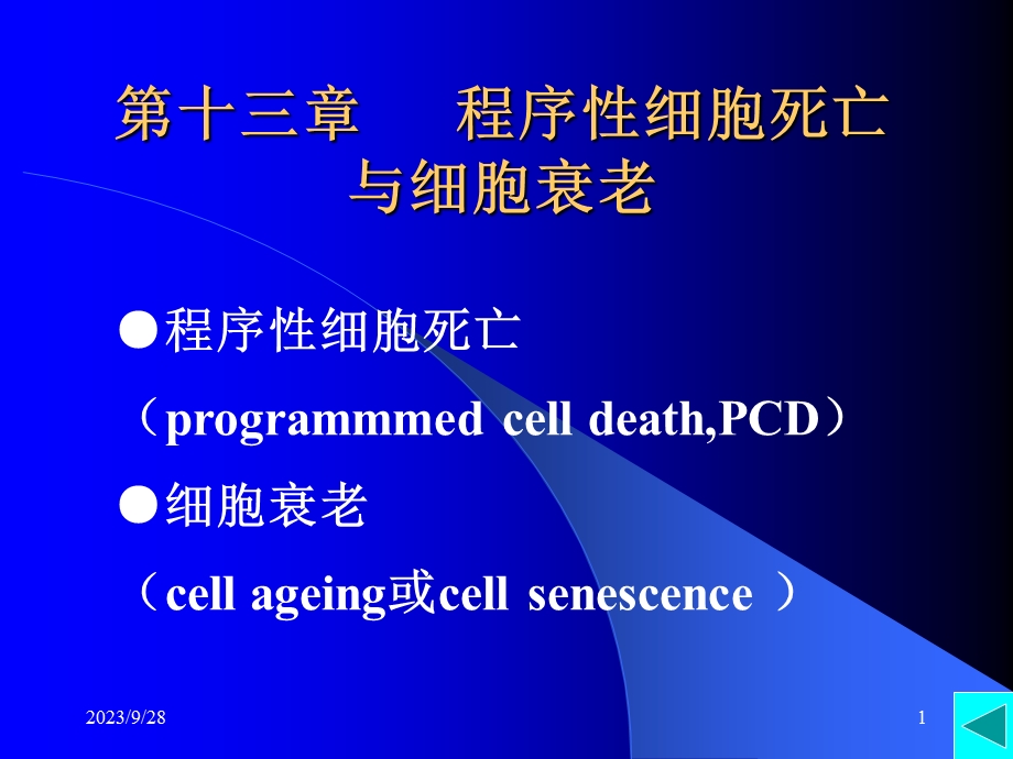 程序性细胞死亡与细胞衰老.ppt_第1页