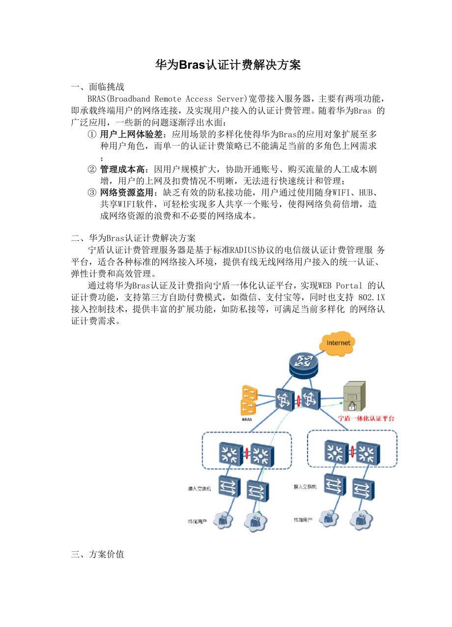 华为Bras认证计费解决方案.docx_第1页