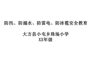 防汛、防溺水、防雷电、防冰雹安全教育PPT课件.ppt