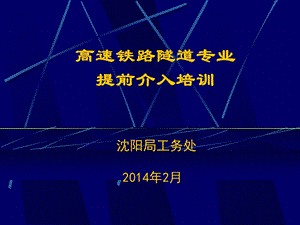 高速铁路桥隧建筑物提前介入培训讲义(隧道).ppt