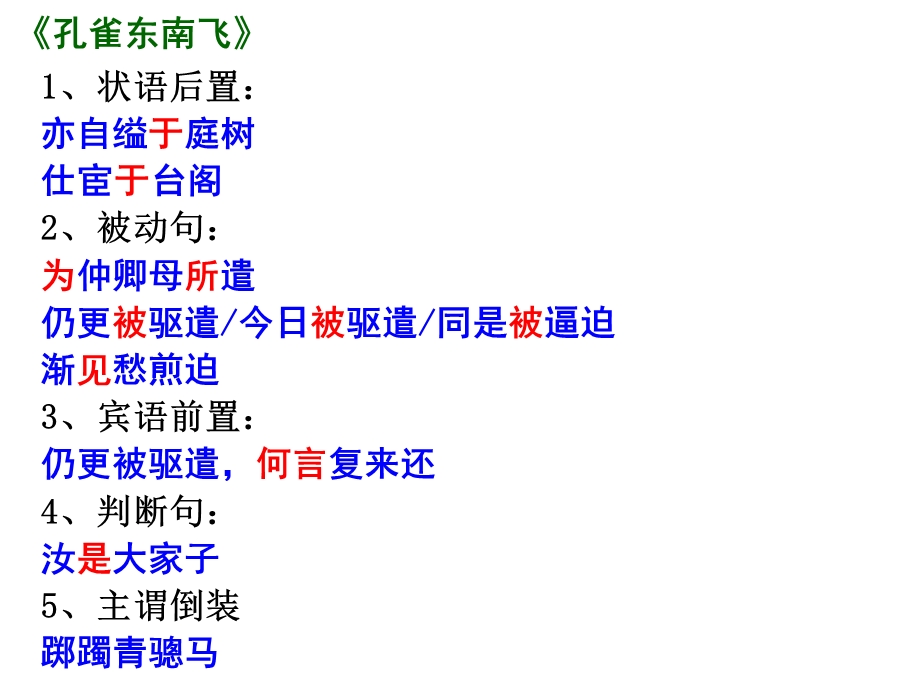 离骚、孔雀东南飞、兰亭集序特殊句式.ppt_第3页