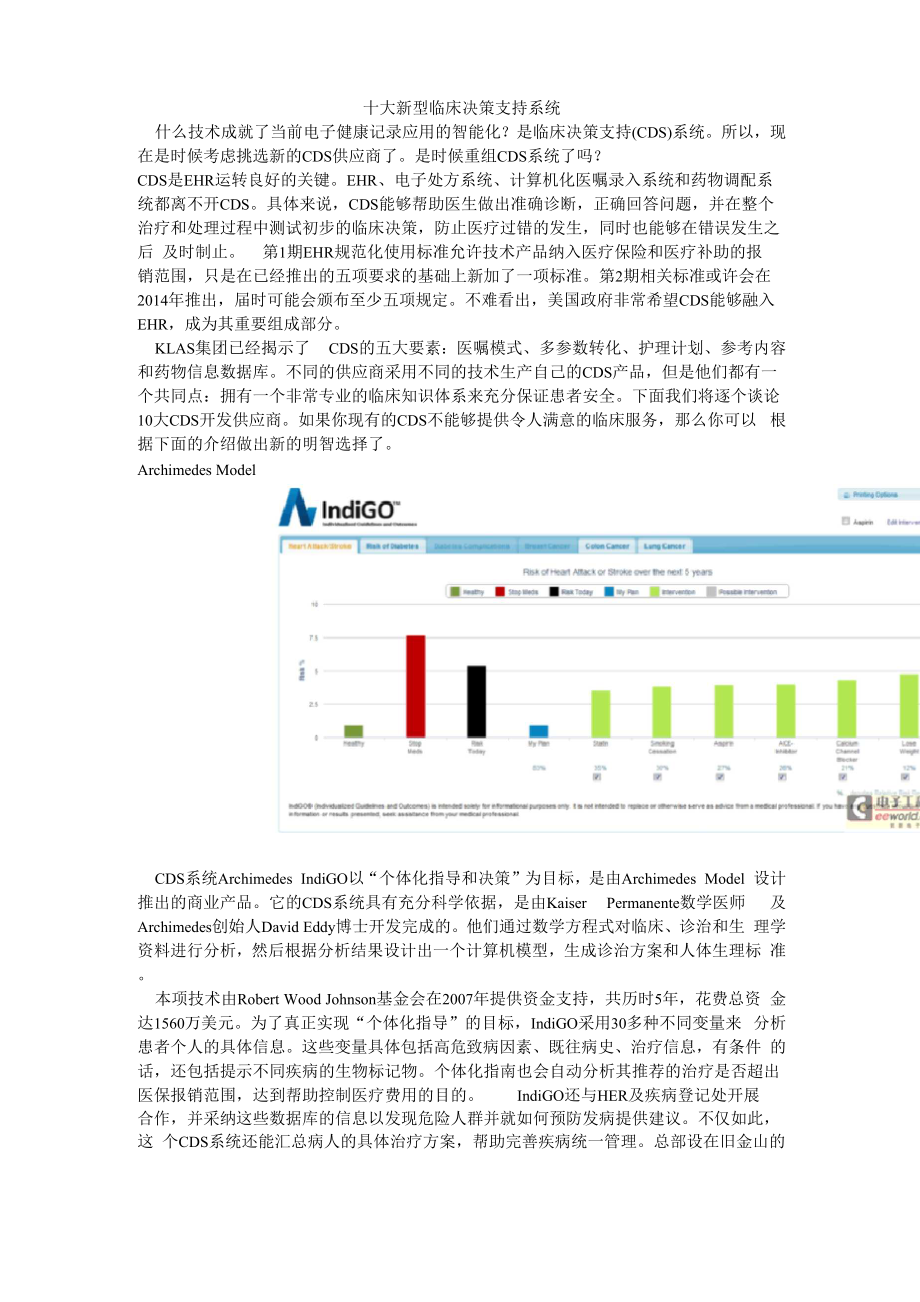 十大新型临床决策支持系统.docx_第1页