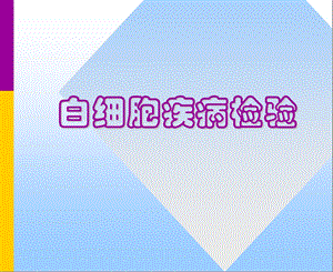 白细胞疾病检验.ppt