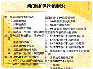 阀门维护保养培训教材.ppt