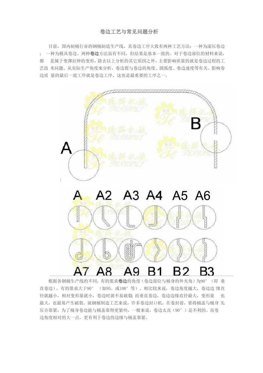 卷边机 翻边机 工艺与常见问题分析.docx_第1页