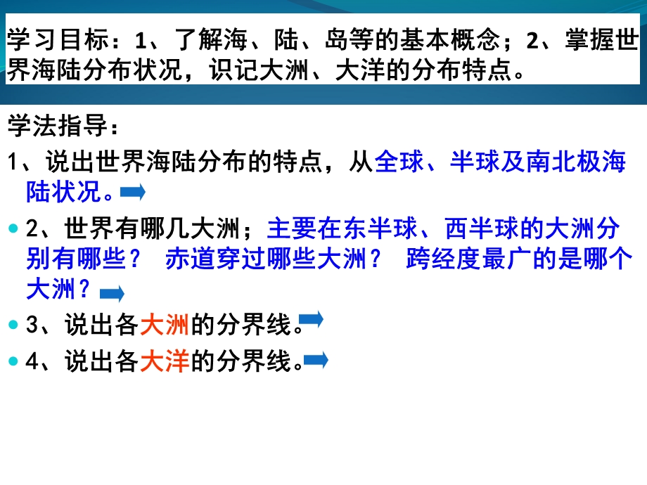 高二第二学期区域地理课件世界陆地和海洋.ppt_第2页