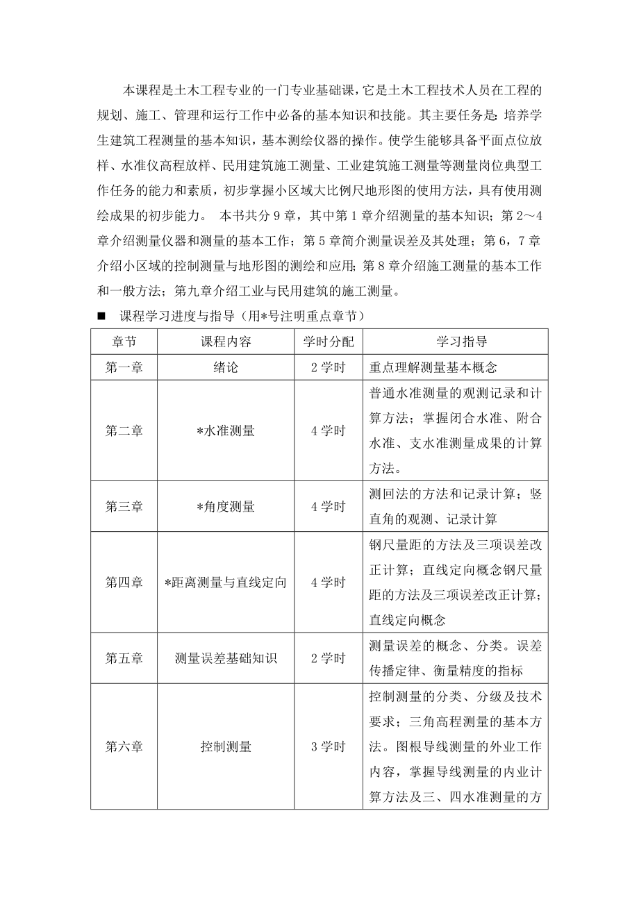 工程测量课程学习指导书范本.doc_第2页