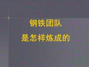 绝对精典课程之二=========团队管理.ppt