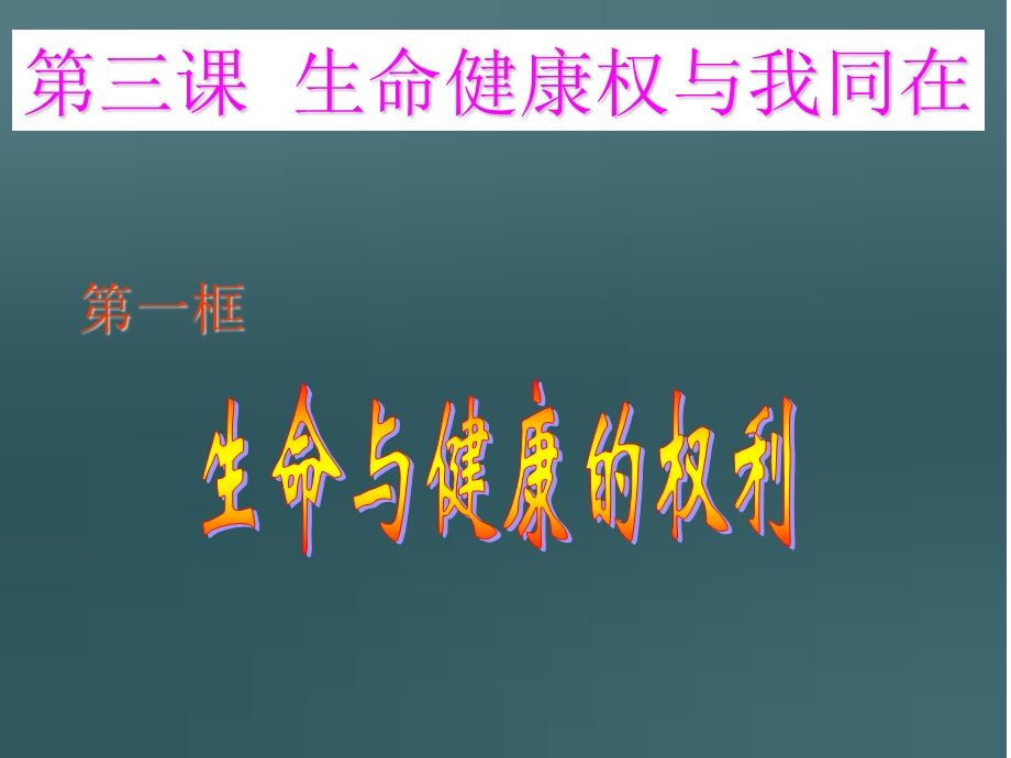 生命健康权与我同行生命和健康的权利.ppt_第2页