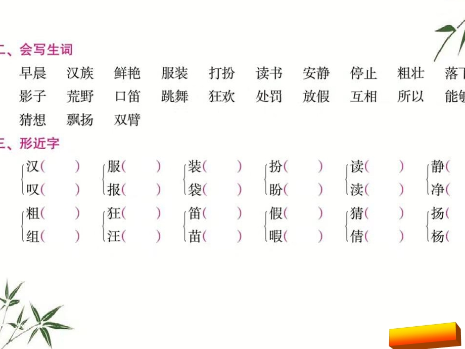 部编版三年级语文上册第一单元复习课件完美版.ppt_第3页