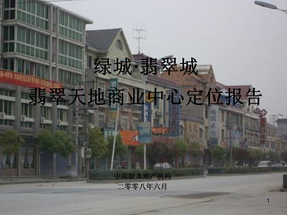 绿城翡翠城翡翠天地商业中心定位报告.ppt_第1页