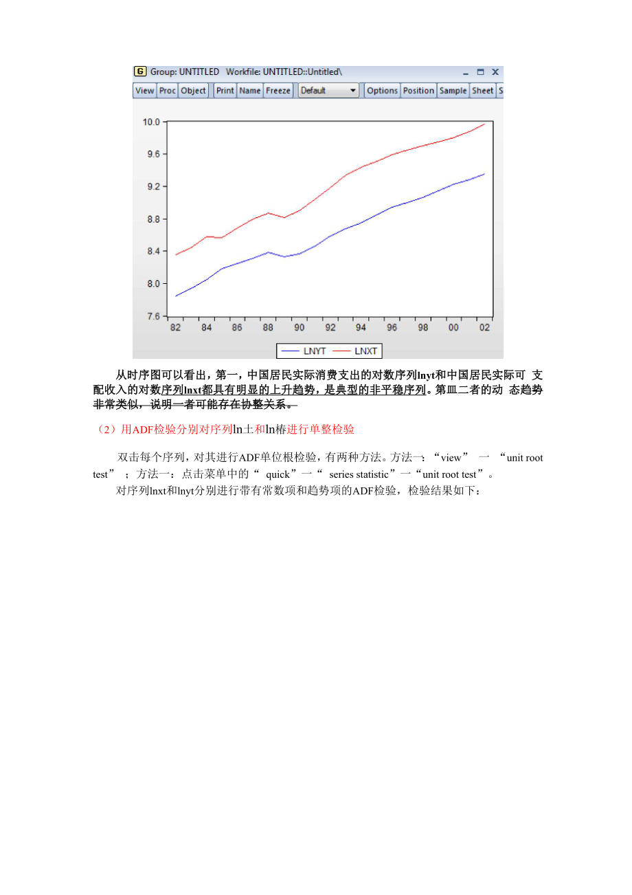 协整检验及误差修正模型实验指导.docx_第2页