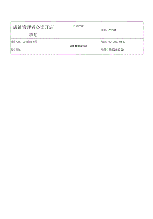 店铺管理者必读开店手册.docx