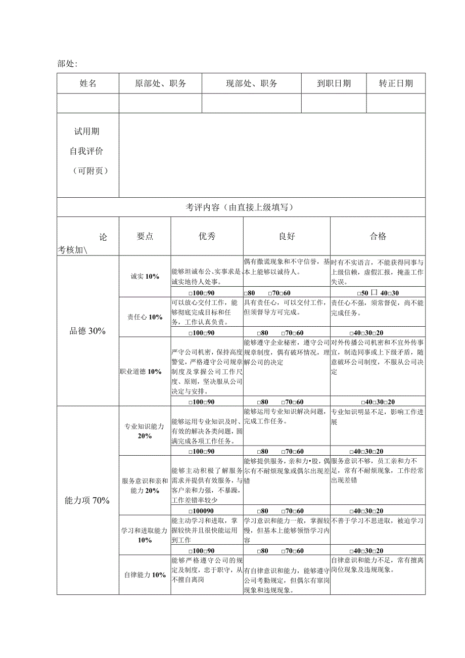 职务晋升试用期考核申报表.docx_第1页