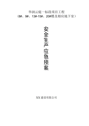 建设项目安全生产应急预案.docx