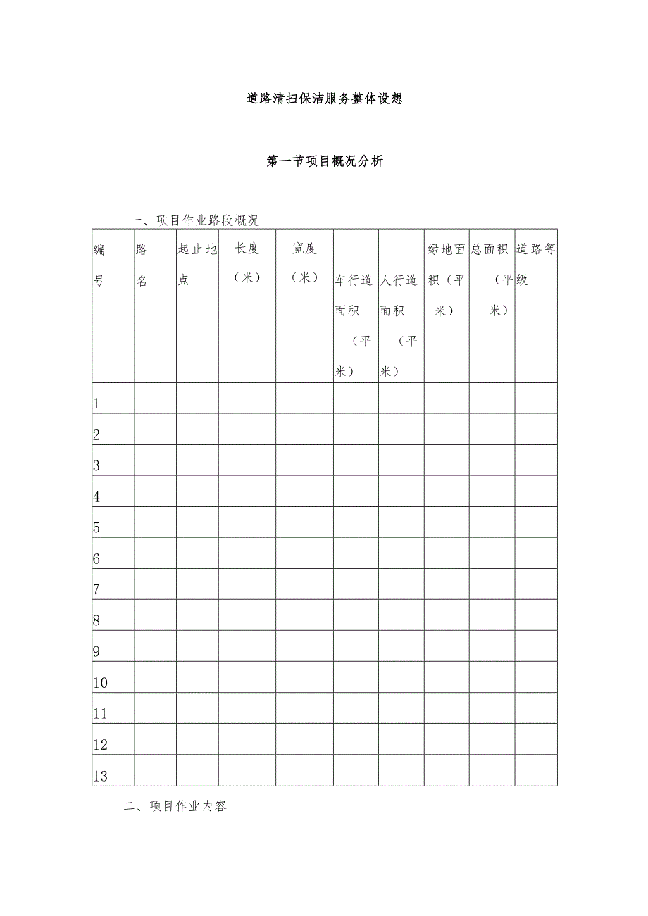 道路清扫保洁服务整体设想.docx_第1页