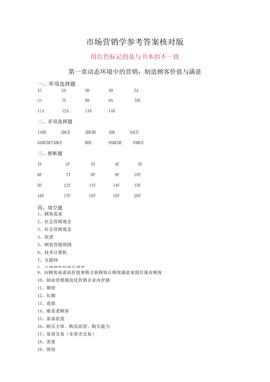 市场营销学参考答案核对版.docx_第1页