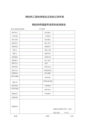 钢结构工程检测报告及原始记录样表.docx