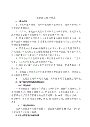 绿色园区评价要求.docx