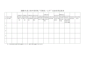 年度文物市场领域“双随机一公开”检查结果备案表.docx