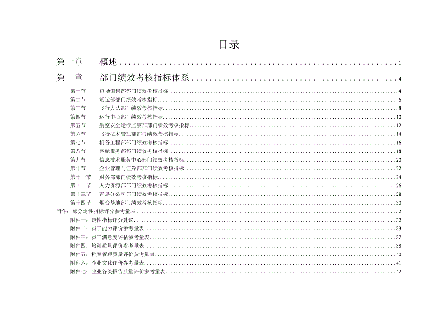 山东航空部门绩效考核指标体系shiliu70.docx_第2页