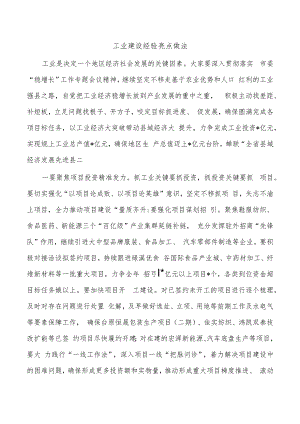 工业建设经验亮点做法.docx