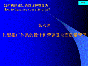 加盟推广体系的设计和营建PPT素材.ppt