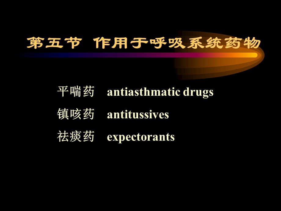 呼吸系统的药物.ppt_第1页