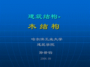 哈工大-建筑学结构与选型-建筑结构-木结构简化考研.ppt