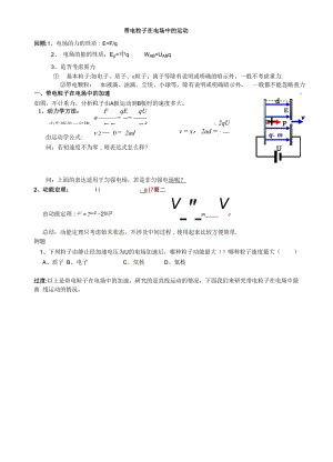 带电粒子在电场中的运动知识梳理+典型例题+随堂练习.docx