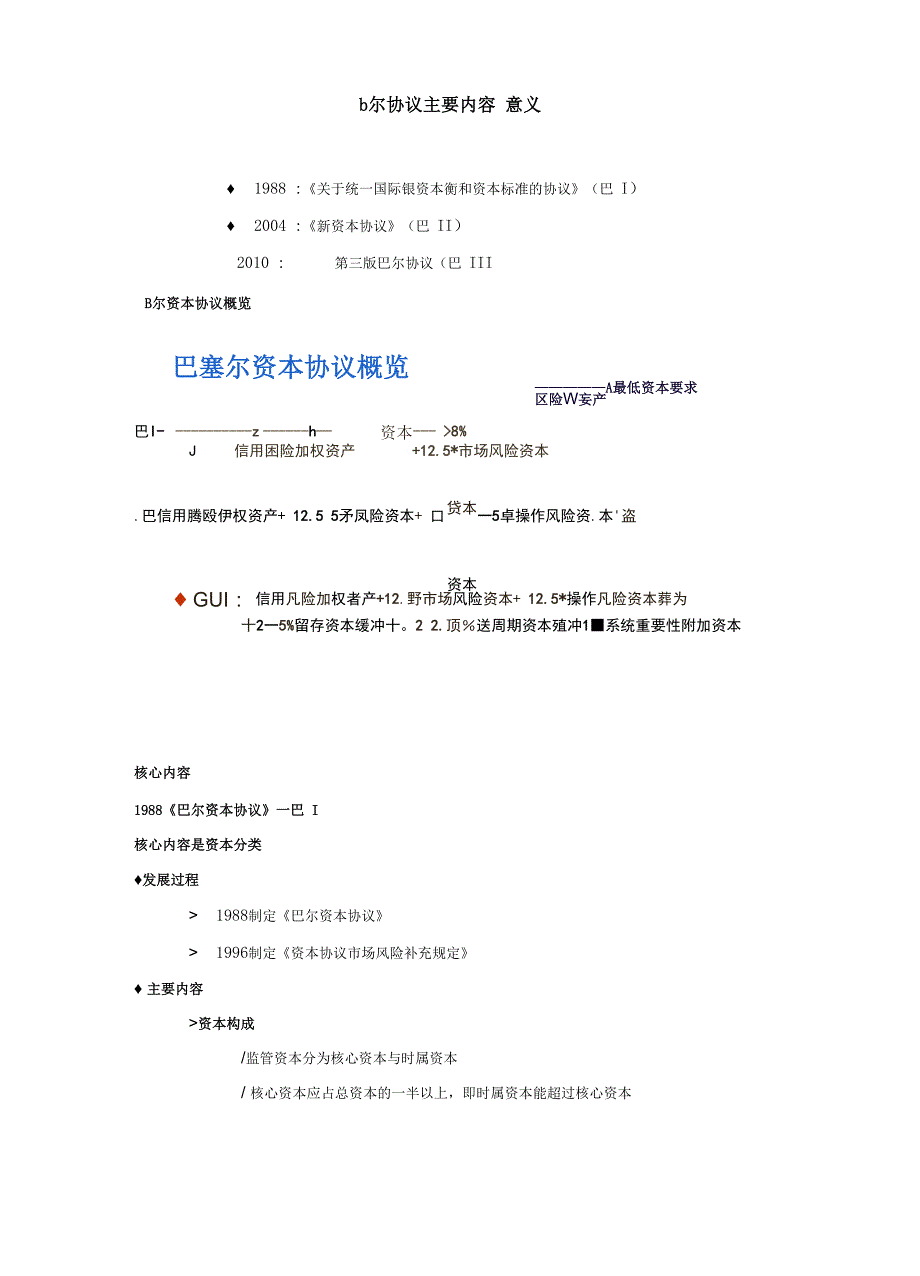 巴塞尔协议主要内容、优缺点.docx_第1页