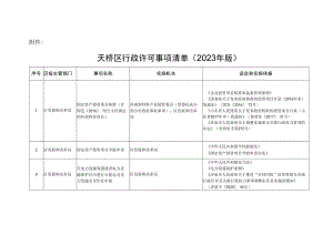 天桥区行政许可事项清单2023年版.docx