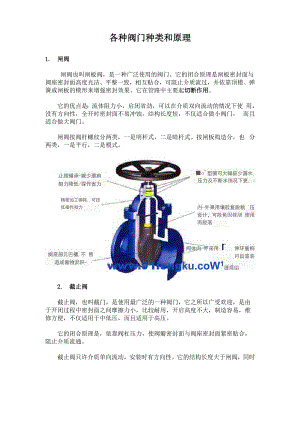 工艺阀门的种类和原理.docx