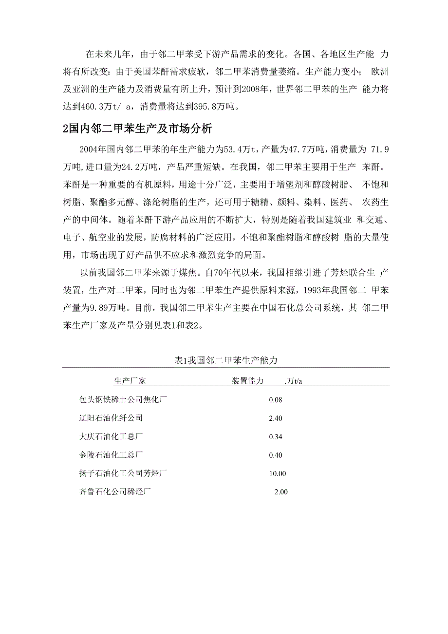 年产1万吨邻二甲苯的生产工艺设计.docx_第2页