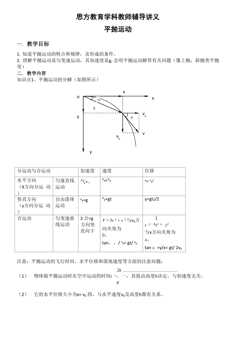 平抛运动讲义.docx_第2页