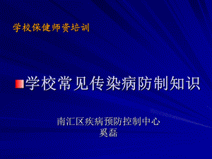 学校保健师资培训.ppt